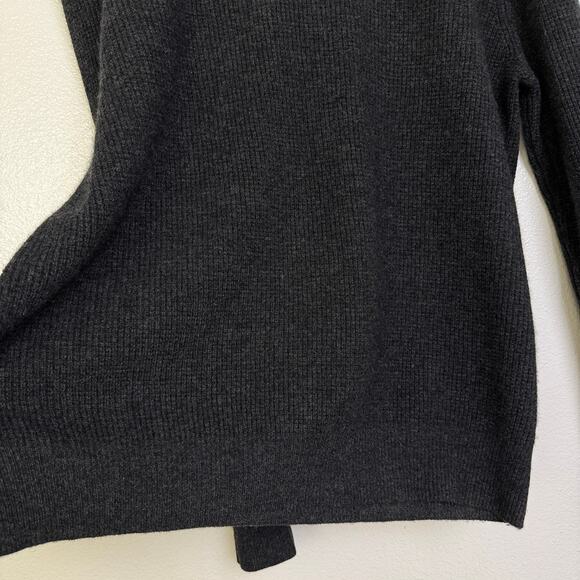 Daniel Hecter 2 Ply Cashmere Sweater Mens Large Grey Pullover Long Sleeve Waffle - Picture 4 of 9